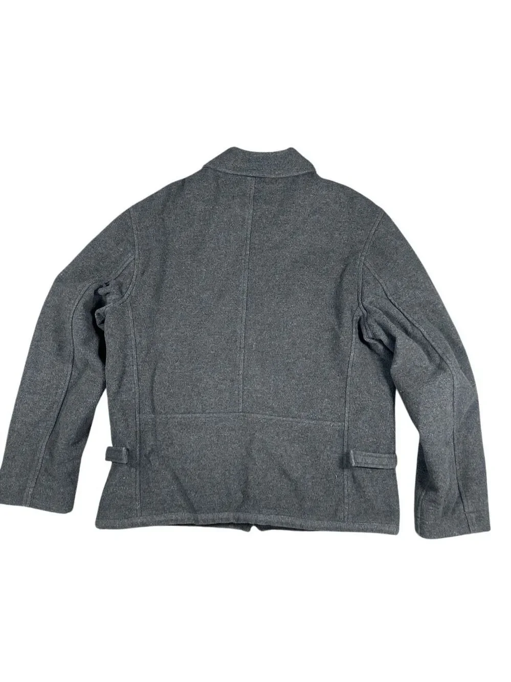 vintage y2k banana republic virgin wool cashmere gray zip up collar jacket men L
